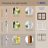 XFORT Key Locking Inline Window Handle Polished Chrome UPVC Replacement view 3