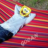 GOCAN Brazilian Double Hammock 250x160cm Extra Large Rainbow 500lb view 6