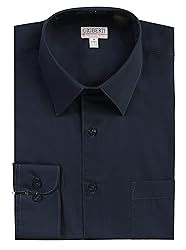 Gioberti Men's Long Sleeve Solid Dress