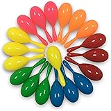 24pcs Mini Maracas for Kids Mexican Fiesta Party Favors Plastic Maraca Shakers Noisemaker for Cinco de Mayo Day of the Dead F
