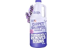 Sunny & Honey Carpet Cleaner Solution - Deep Stain Remover & Odor Deodorizer - Pet Carpet Cleaner & Rug Shampoo (32 Fl Oz, Li