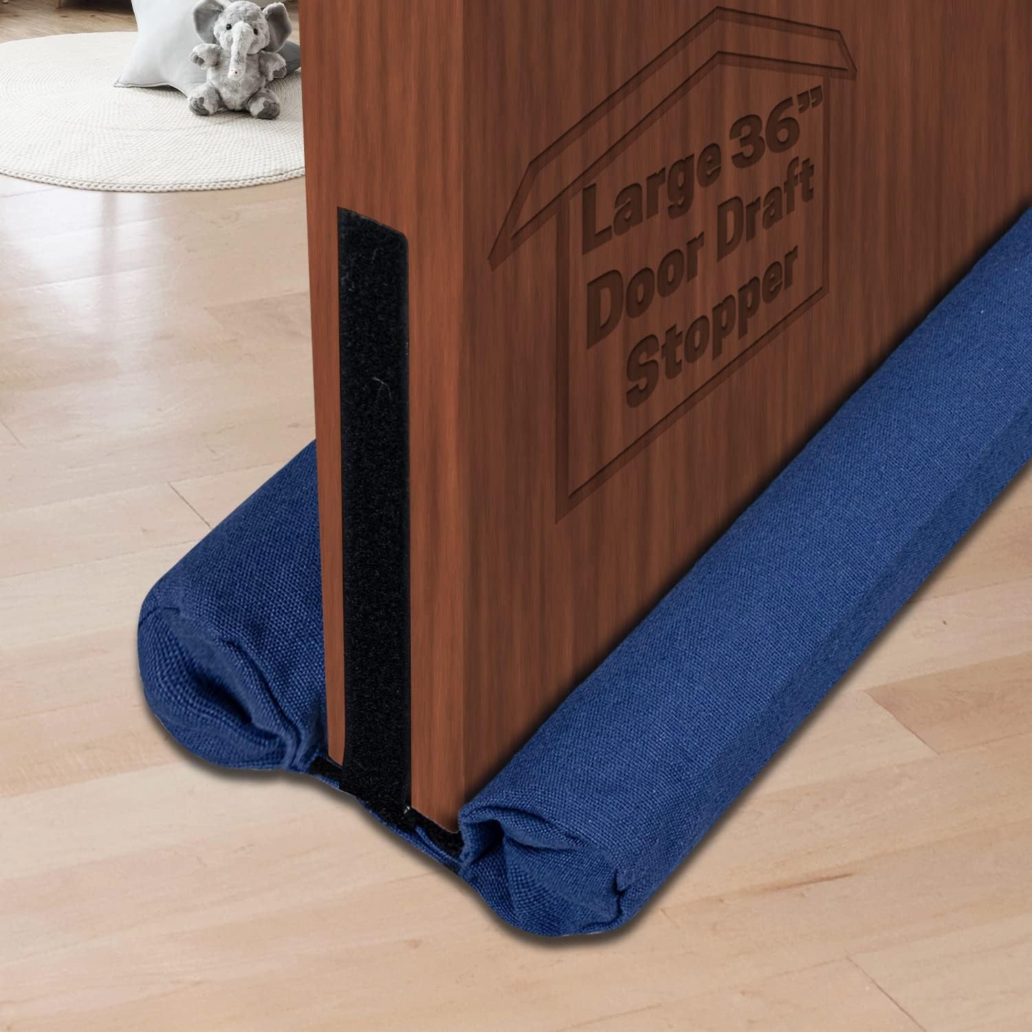 Draft Stoppers - VISEMAN Twin Door Draft Stopper Guard, Door Noise Blocker, Adjustable Door Sweeps Window Blocker, Door Bottom Weather Stripping, 20 to 36