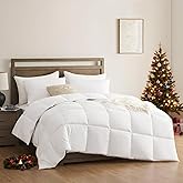 ACCURATEX King Duvet Insert Comforter,100% Cotton 400GSM Thick Fluffy Down Alternative Comforter,Breathable Soft White Hotel Bed Duvet Insert with Corner Tabs (104''x90'')