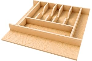 Rev-A-Shelf Natural Maple Right Size Utensil Drawer Insert, 19 1/4" x 19 1/2"