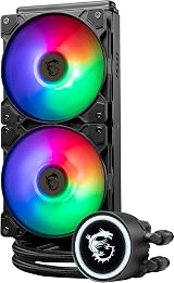 MSI MAG B240 CPU Water Cooler 240mm 2 Fans RGB Intel AMD view 5