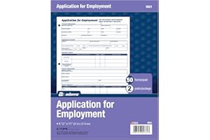 Adams Bilingual Employee Application, 8.5 x 11 Inches, White, 2-Pack (9661ES)
