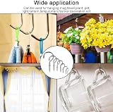 OWUDE 60Pcs Screw Hooks Cup Hooks Heavy Duty 7 Sizes Silver view 7