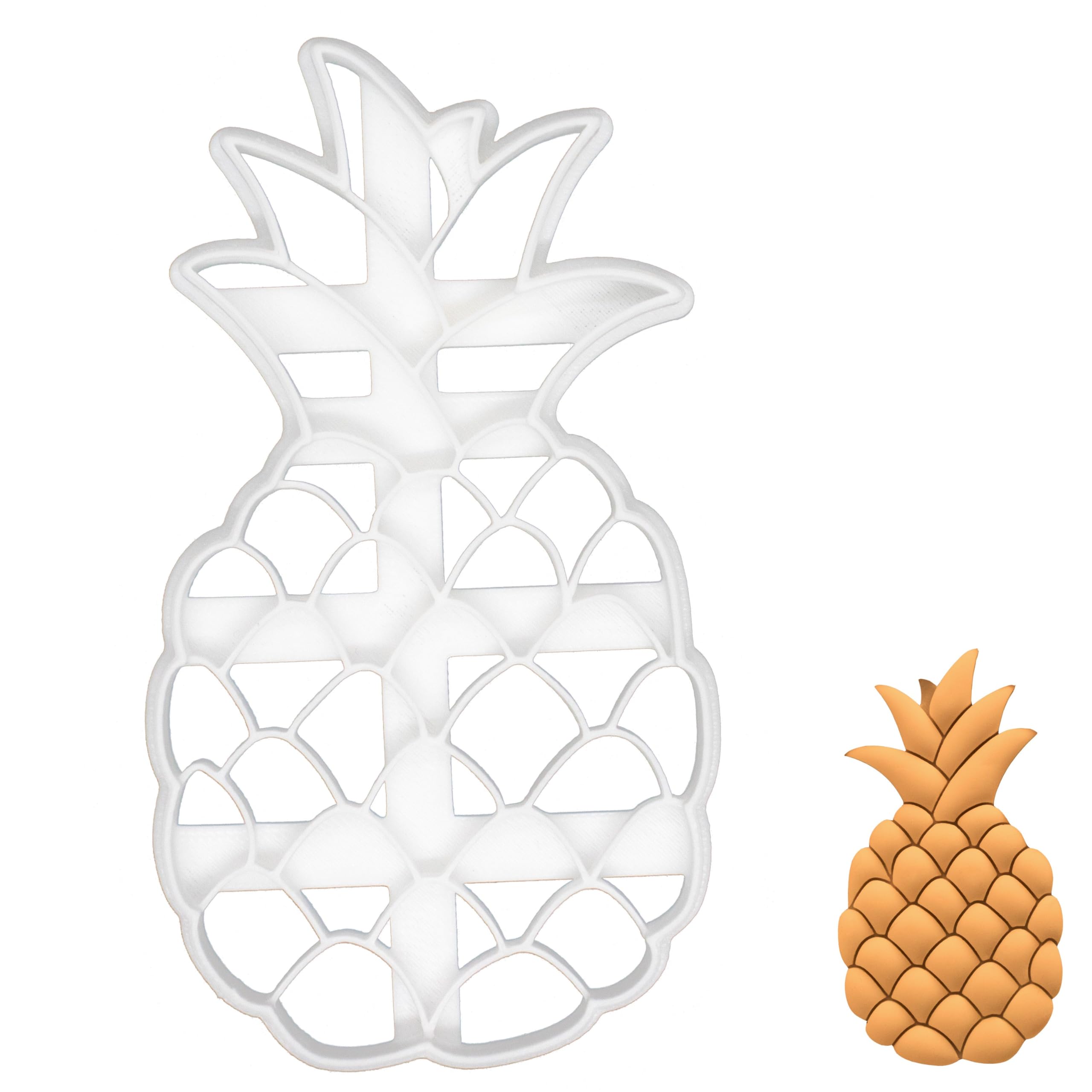 BAKERLOGY Pineapple Cookie Cutter - Detailed Biscuit Cutter Design for Baking and Crafts, Ideal on Fondant, Dough, Clay