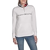 Tommy Hilfiger womens Fleece Mockneck 1/4 Zip Soft Sweatshirt