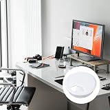 Lanjue 4Pcs Desk Grommet 60mm White Cable Hole Cover Plastic PC Office view 3