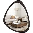 WallBeyond Asymmetrical Mirror, Irregular Wall Mirror, Wall Mirrors Decorative for Bedroom Living Room Entryway Hall, Wood Mirror for mid Century Modern Decor 25" H x 20" W, Black
