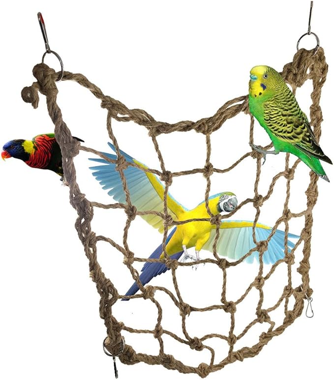 Monbedos Parrot Birds Climbing Net Climbing Cargo Net