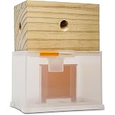 Bee Warehouse - Carpenter Bee Trap - Wood Boring Bee Trap - Unique Catch &amp; Release Outdoor Carpenter Bee Trap - Includes Hanging Hardware &amp; 5 Bee Dams