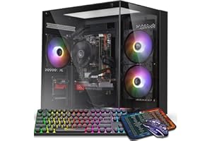 ABYTESPARK Prebuilt Gaming PC Desktop Computer,Intel Core i7 Desktop,Operating at A Frequency of 3.4-3.9 GHz,RX590 Graphics Card with 8GB GDDR5 Video Memory,16GB RAM, 1TB NVME SSD,WiFi 5.0,RGB Fan x5