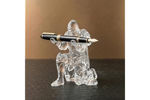 Crystal Clear Knight Pen Holder, Transparent Resin Executive Knight Statue Desk Organizer, Cool Medieval Warrior Office Decor