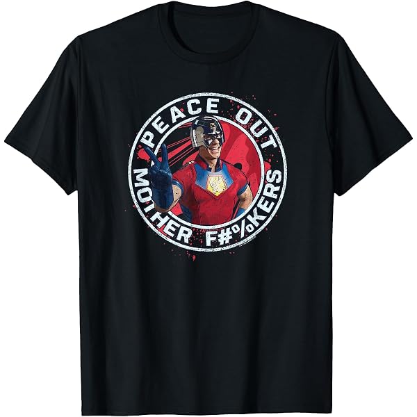 Amazon.com: Peacemaker Peace Out Quote Blood Splatter Premium Tri 
