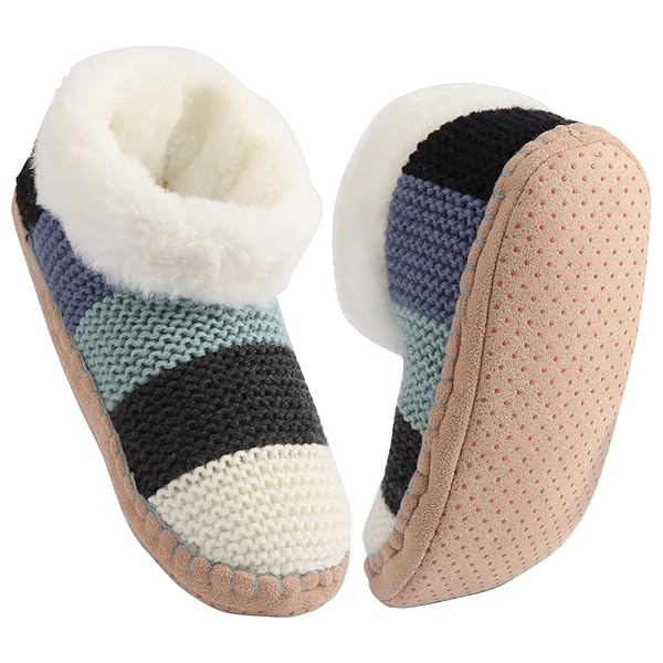 HUANSHA ANKLE KNIT SLIPPER SOCKS FOR WOMEN WITH...