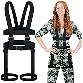 Kathfly Halloween Women Harness Adjustable Paratrooper Costume Straps for Women Cosplay Paratrooper Party Supply, Black
