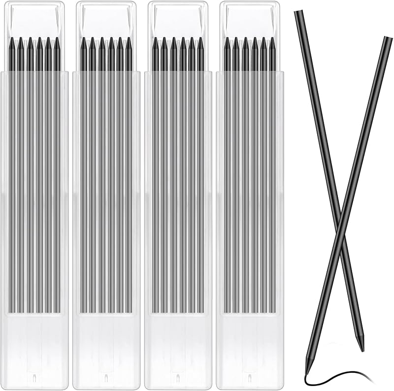 Fentar 24Pcs Pencil Refills 2.8mm Deep Hole Waterproof Carpenters Pencils