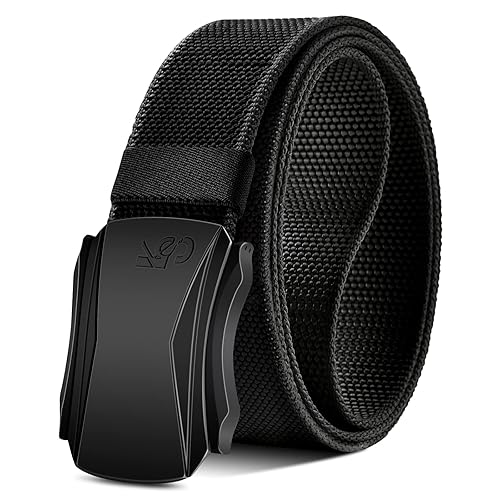 KEMISANT Mens Belt, Military Tactical Stretch Web Nylon Belt For