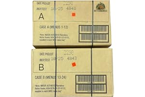 BETTERBUNDLE MRE, U.S. MRE Meals, Emergency Supplies, Emergency Food Supply, Survival Food, Freeze Dried Food w/Flameless Heater, Ready Meals (Variety Pack of 24) – (A & B Case 2026 Inspection Date New Stock)