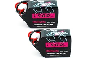 CNHL 1500mAh 6S Lipo Battery 22.2V 100C for FPV Racing,RC Quadcopter Helicopter Airplane Multi-Motor Hobby DIY Parts(2 Packs)