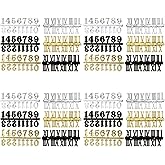 Artibetter 24Pcs Wall Clock Numerals Replacement Kit with Arabic and Roman Numbers Plastic Mirror DIY Clock Accessories for H