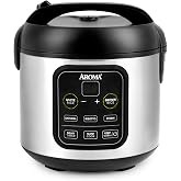 Aroma Housewares ARC-994SB Rice &amp; Grain Cooker Slow Cook, Steam, Oatmeal, Risotto, 8-cup cooked/4-cup uncooked/2Qt, Stainless Steel