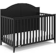 Graco Wilfred 5-in-1 Convertible Crib (Black) – GREENGUARD Gold Certified, Converts to Toddler Bed and Full-Size Bed, Fits Standard Full-Size Crib Mattress, Adjustable Mattress Support Base