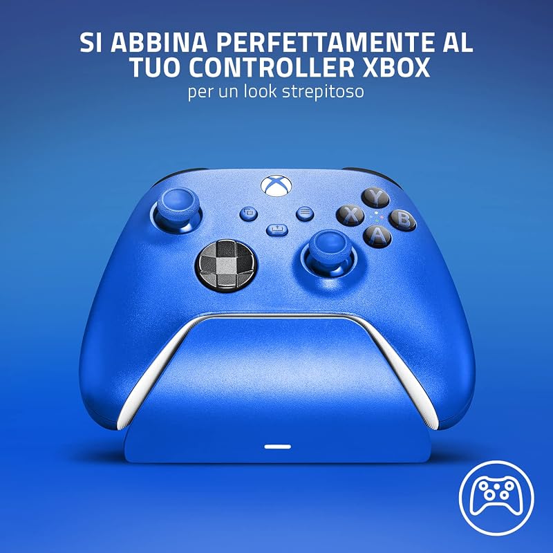 Base di Ricarica Rapida Universale per Xbox - Caricabatterie Rapido per controller Xbox (Ricarica Rapida, Compatibilità Universale, Sistema a Contatto Magnetica) Pulse Red