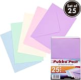 Pukka Pad Pukka Post Gummed Envelopes 25 Pack 100GSM 114x162mm C6 Pastels view 2