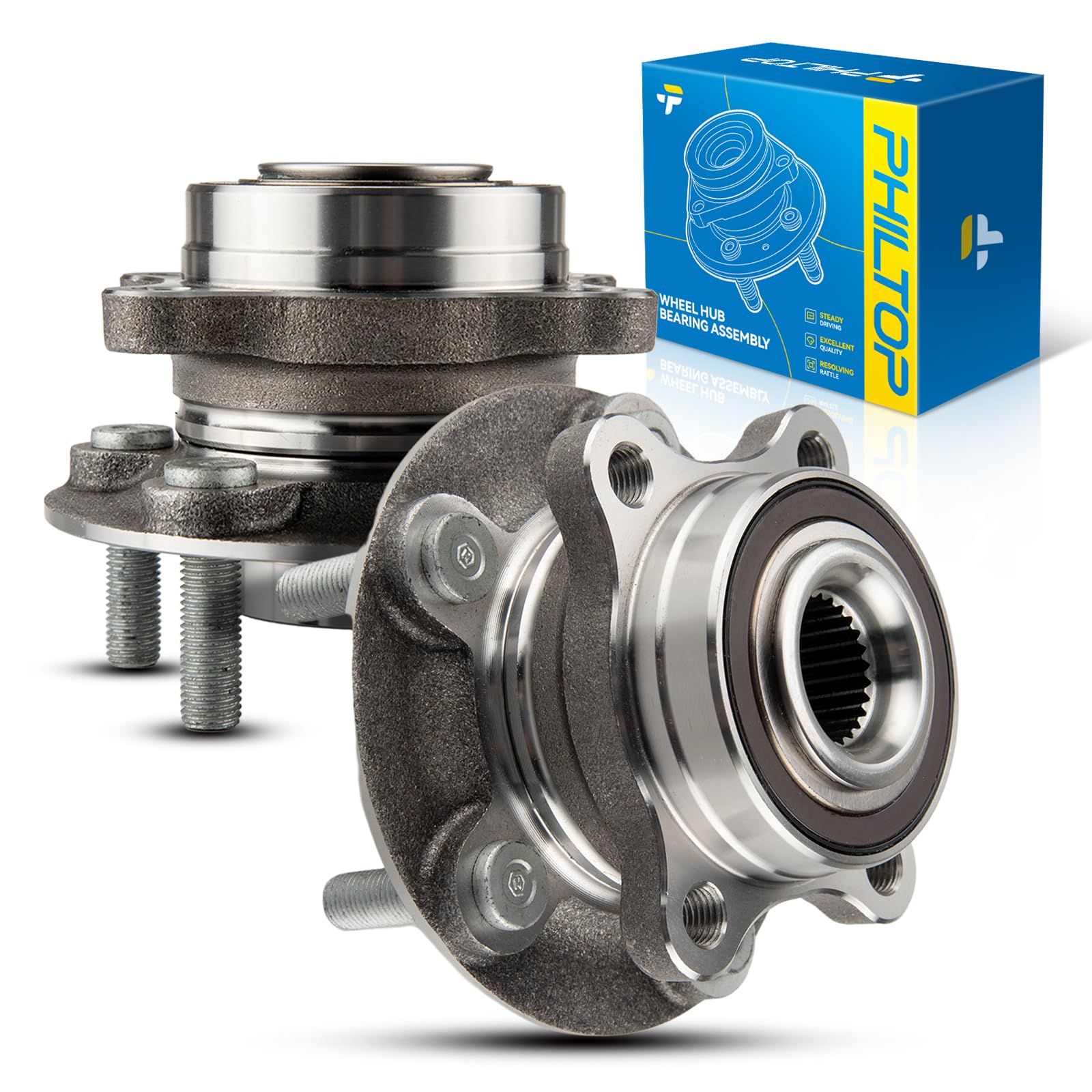 Photo 1 of **HEAVY** PHILTOP 512498 Front/Rear Wheel Hub Bearing Assembly for 2013-2020 Ford Fusion, 2013-2016 Lincoln MKZ, Wheel Bearing 5 Lugs 2PCS