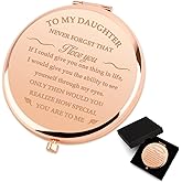 Christmas for Daughter Gifts, Valentines Gifts for Daughters, Stocking Stuffers Daughter Compact Mirror, for Daughter, Birthday Gifts for Daughter, Graduation Gifts for Daughter