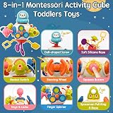 AiTuiTui 8-in-1 Montessori Busy Cube Toy for Toddlers 18m 2 3 Years view 2