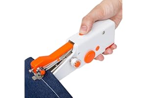 AORSEWYNN Handheld Sewing Machine CS101,Sewing Machine for Beginners,Portable Electric Mini Samll Hand Held Kit for Adults and Kids Ages 8-12 Included Mannual and Accessories,Quick Stitching,White and Orange