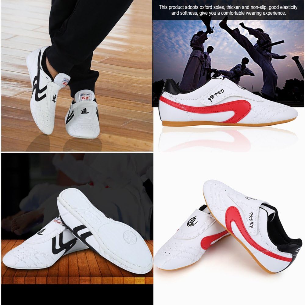 Taekwondo Shoes Martial Arts Sneaker Boxing Karate Kung Fu Tai Chi Shoes Black Stripes Sneakers Lightweight Shoes : Sports & Outdoors