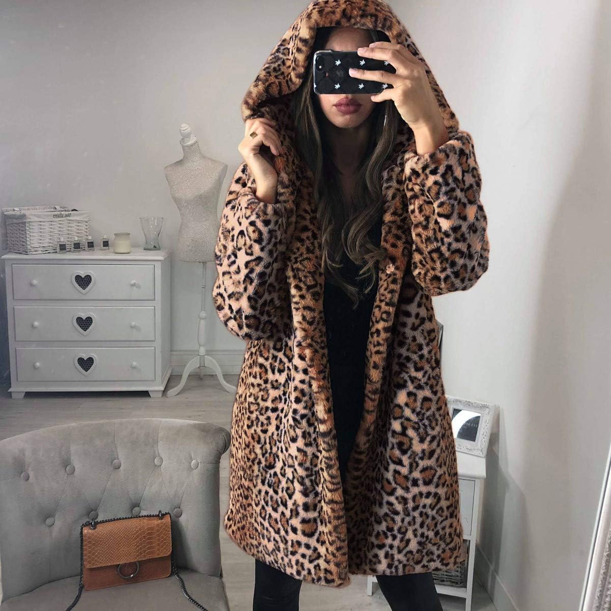 hooded leopard jacket