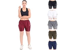 2BOLD MMA Shorts Women’s 2 in 1 Jiu-Jitsu Built in Compression Lining Athletic Gym Kick Boxing Muay Thai BJJ No-Gi Grappling Shorts