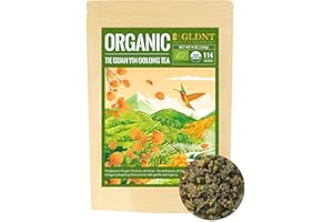 GLDNT Organic Oolong Tea Loose Leaf, Anxi Tie Guan Yin, High Mountain Iron Goddess of Mercy, Smooth Taste, 4oz