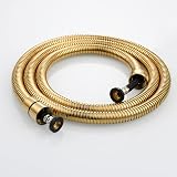 CIENCIA Gold ABS Rainfall Hand Shower Head Universal 1/2" IPS 1.5m Hose BS144F view 8
