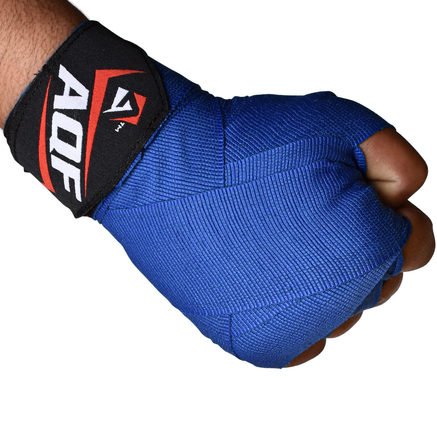 AQF Boxing Wraps Inner Gloves - 4m Elasticated Thumb Loop Punching Hand Wraps - Muay Thai Hand Training Protection Mitts for Boxing, MMA Kickboxing Martial Arts, Sports - Men & Women