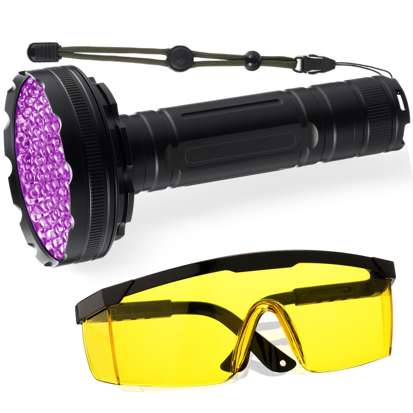 Photo 1 of Tellegloww AC Leak Detector Kit AC UV Oil Dye Leak Detection Includes LED Flashlight and UV Protective Glasses with Box for Car Refrigerant Detector Tool(128 LED)