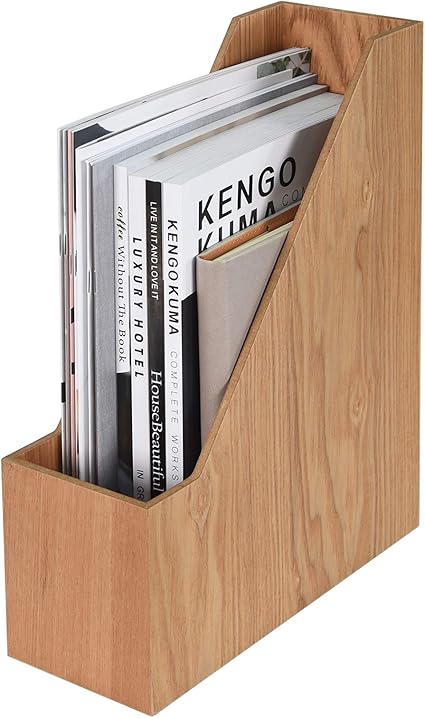 Amazon 木製本立て ブックスタンド 滑り止めベース 丸木無垢材 卓上雑誌 新聞 書類入 卓上収納用 オフェス用 工芸品 1年間品質保証 ブックエンド 本立て ホーム キッチン