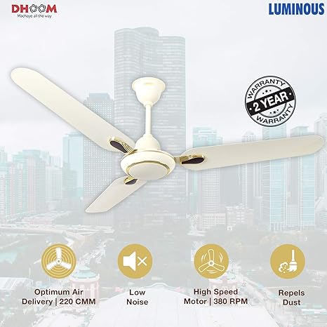 Luminous Dhoom 1200mm 70 Watt High Speed Ceiling Fan Ivory