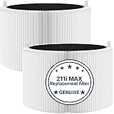 2 Pack 211i Max Replacement Filter Compatible with Blue Pure 211i Max Air Cleaner Purifier, H13 True HEPA Filter and Activated Carbon Replacement Filter, Compare to part # F2MAX