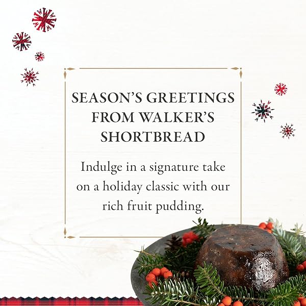 WALKER’S RICH FRUIT PUDDING – 14.1 OZ PLUM PUDDING FOR CHRISTMAS – LUXURY HOLIDAY TREAT AND DESSERT FROM SCOTLAND