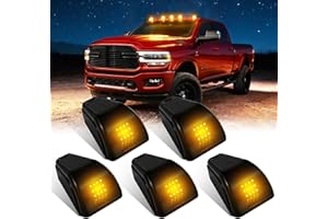 Keiurot Solar Cab Lights for Truck, Solar Powerws Cab Light Wirless with Vibration Sensor No Drill Car Roof Clearance Marker 