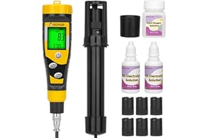 UIUZMAR Dissolved Oxygen Meter Digital Dissolved Oxygen Tester with 3.6Ft DO Probe Pen Type Dissolved Oxygen Test Kit for Aquarium, Ponds, Aquaculture, Water Quality Monitoring DO Range:0.0‑20.0mg/L