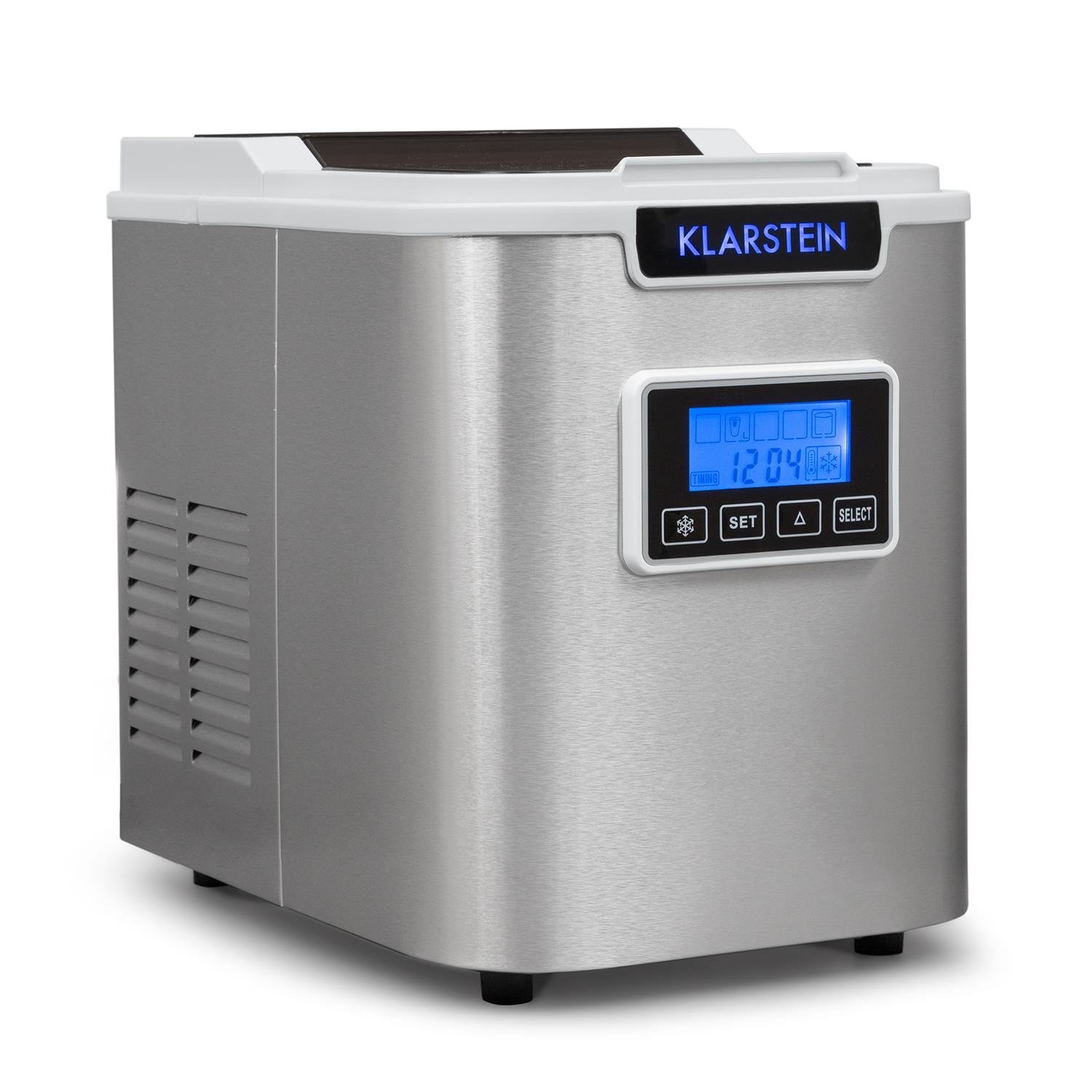 Klarstein Icemeister • Ice Cube Machine • Ice Maker • 12kg / 24h • 150W • 3 Cube Sizes • 1015