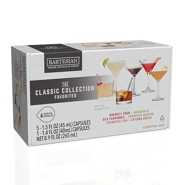 THE CLASSIC COLLECTION CAPSULES, VARIETY PACK OF 6 FOR BARTESIAN PREMIUM COCKTAIL MAKER (55524)
